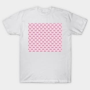 Watercolor Strawberry Sloth Pattern T-Shirt